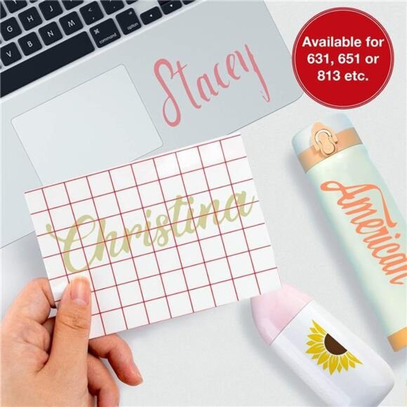 Clear Vinyl Transfer Paper Tape Roll-12 x 50 FT w/Alignment Grid - Picture 5 of 7